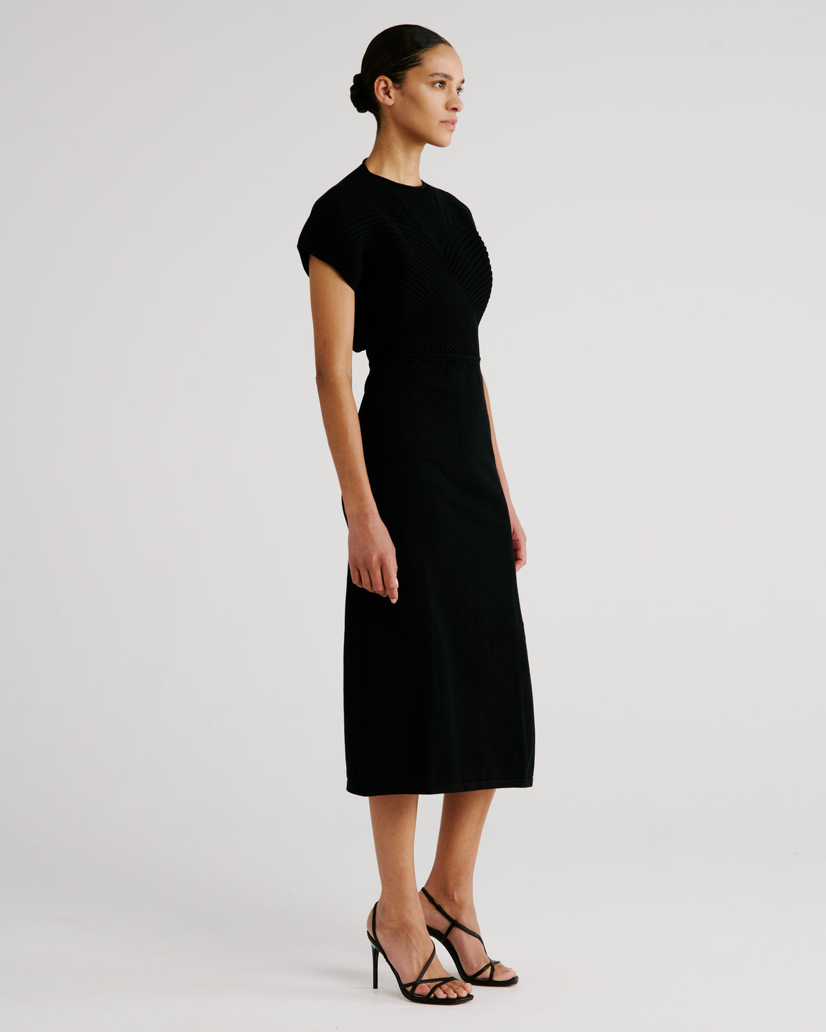 Accardi Knit Dress in black Viscose