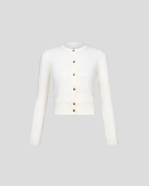 Aditi Cardigan Cashmere Blend Gold-Plated Buttons