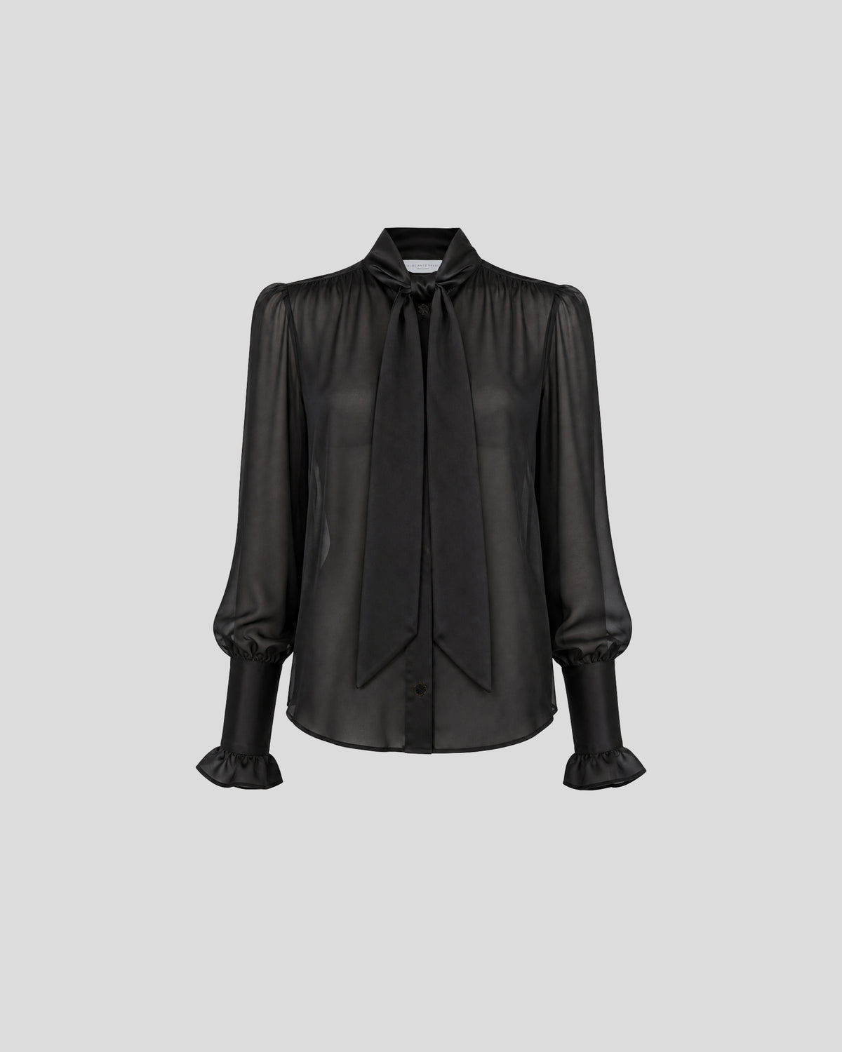 Ambrosi Blouse in black Silk Chiffon