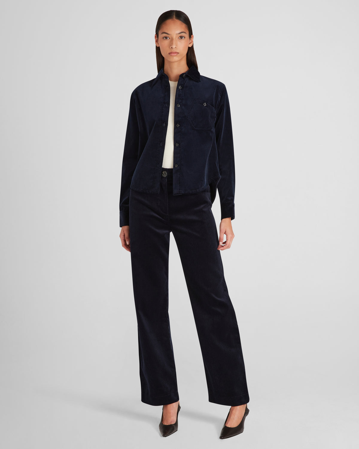Rufino Trousers in blue Cotton Corduroy