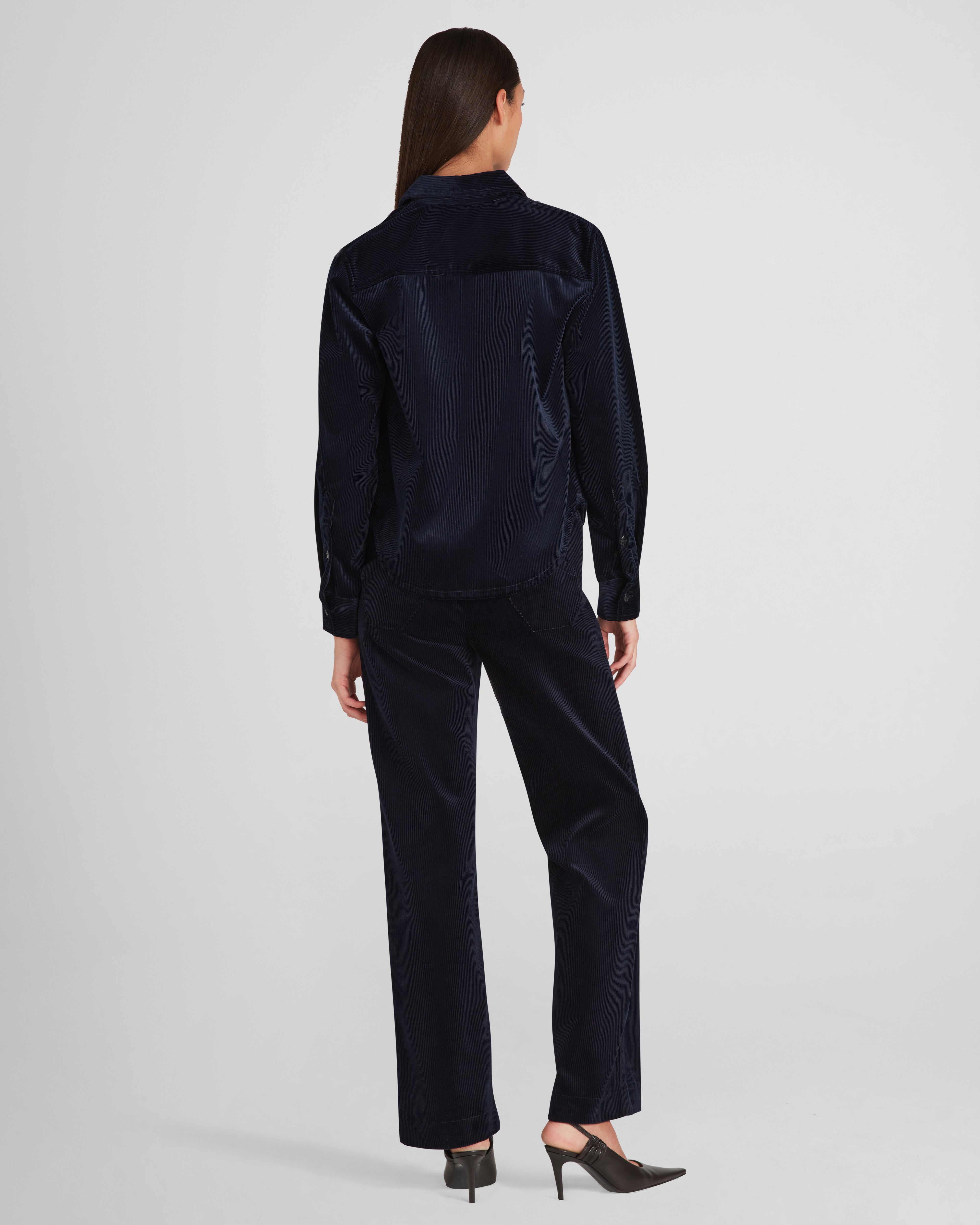 Rufino trousers in cotton corduroy with intentional form