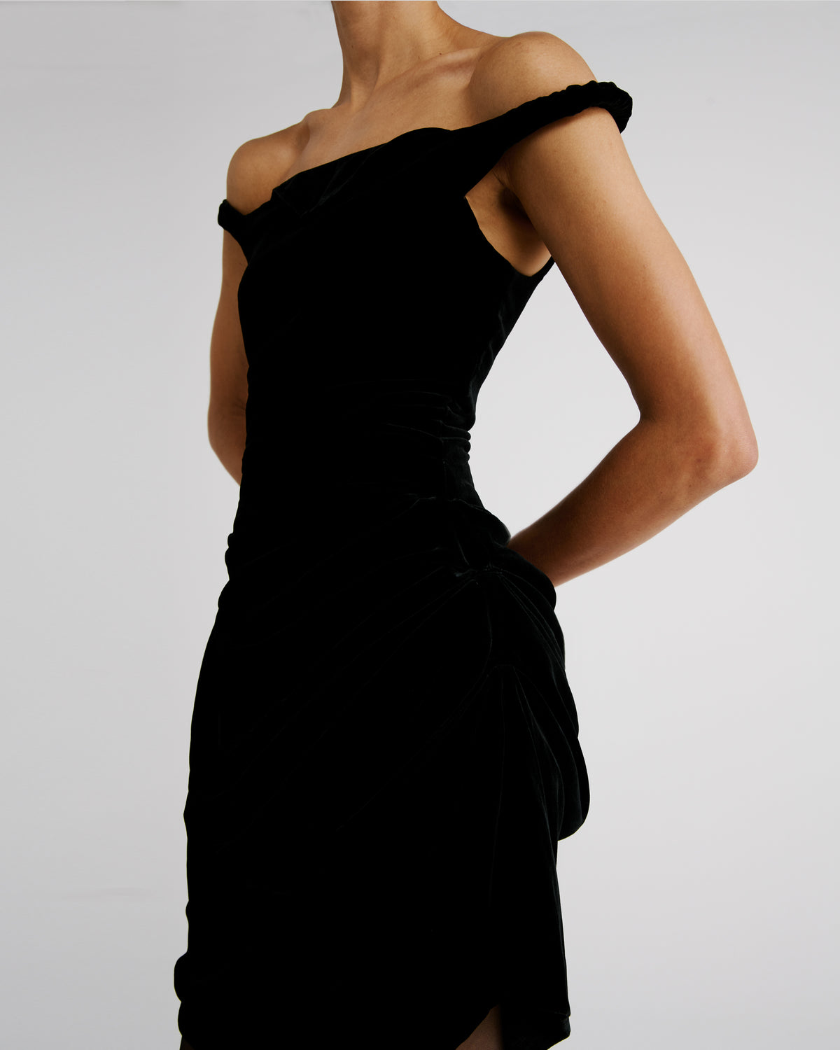 Bernini Dress in black Silk Velvet