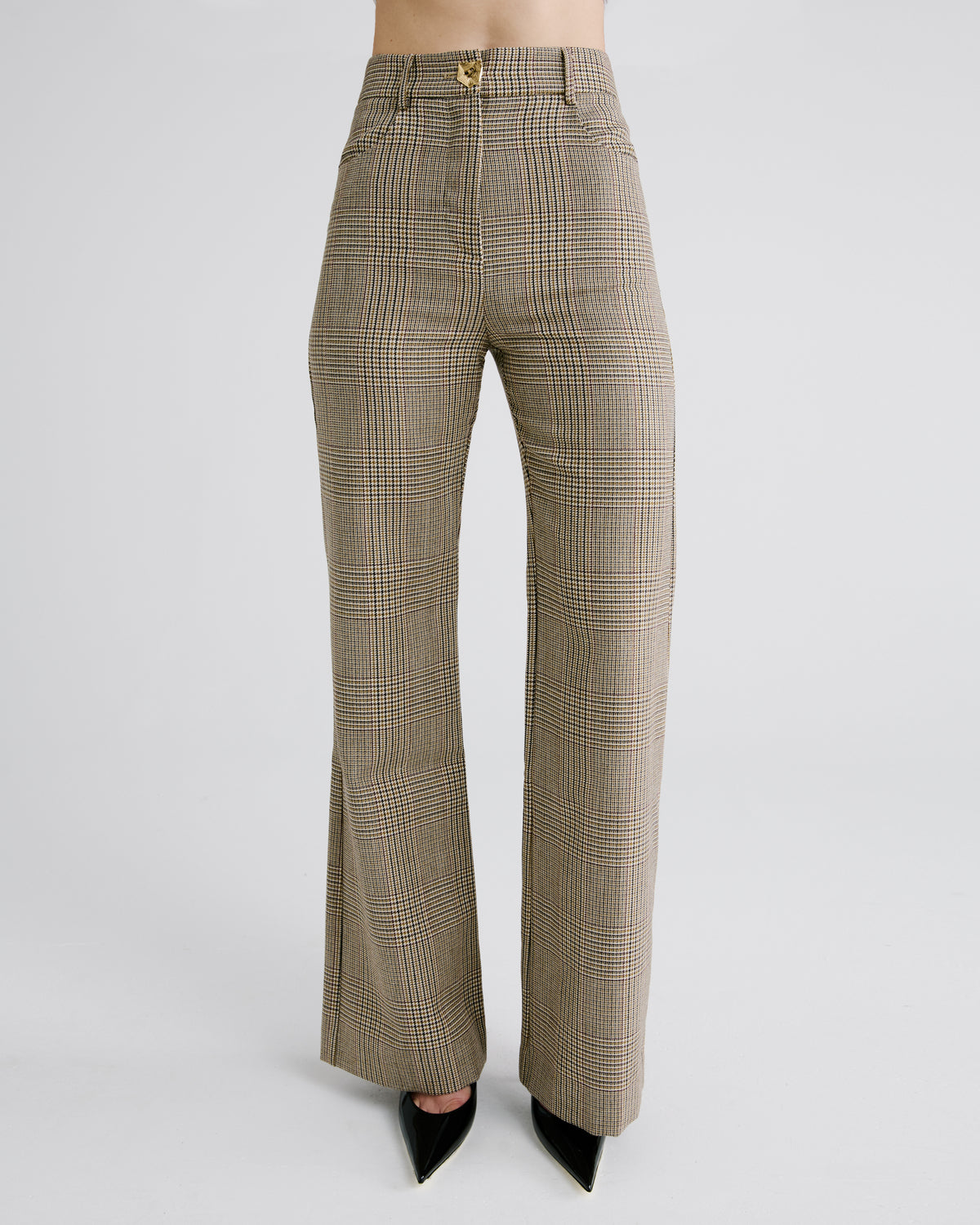 Francis Trousers in houndstooth Wool Crepe