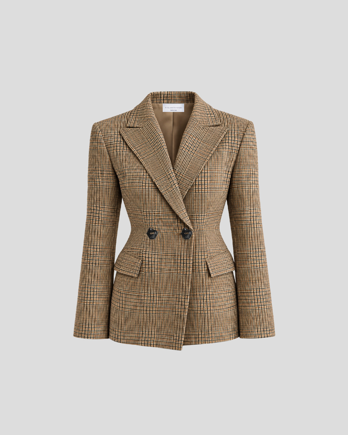 Burri Blazer in houndstooth Wool Crepe