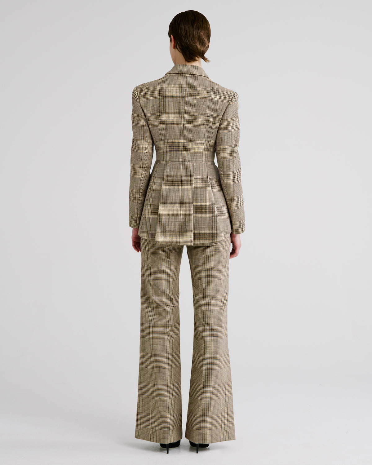 Francis Trousers in houndstooth Wool Crepe