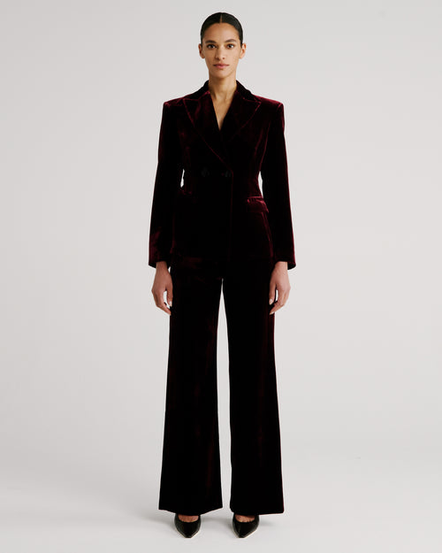 Burri Blazer in burgundy Silk Velvet