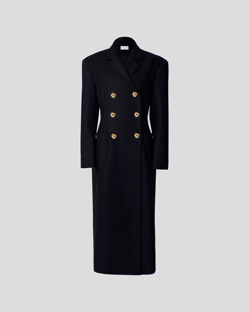 Carducci coat in a cashmere blend with structured intent