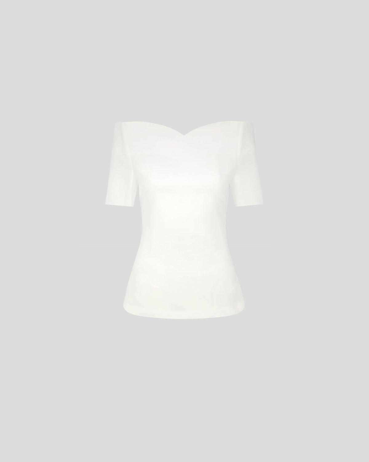 Carrisi top in cady with a sculptural sweetheart neckline