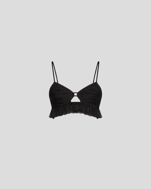 Costes bralette in silk crêponne with a sculptural drape