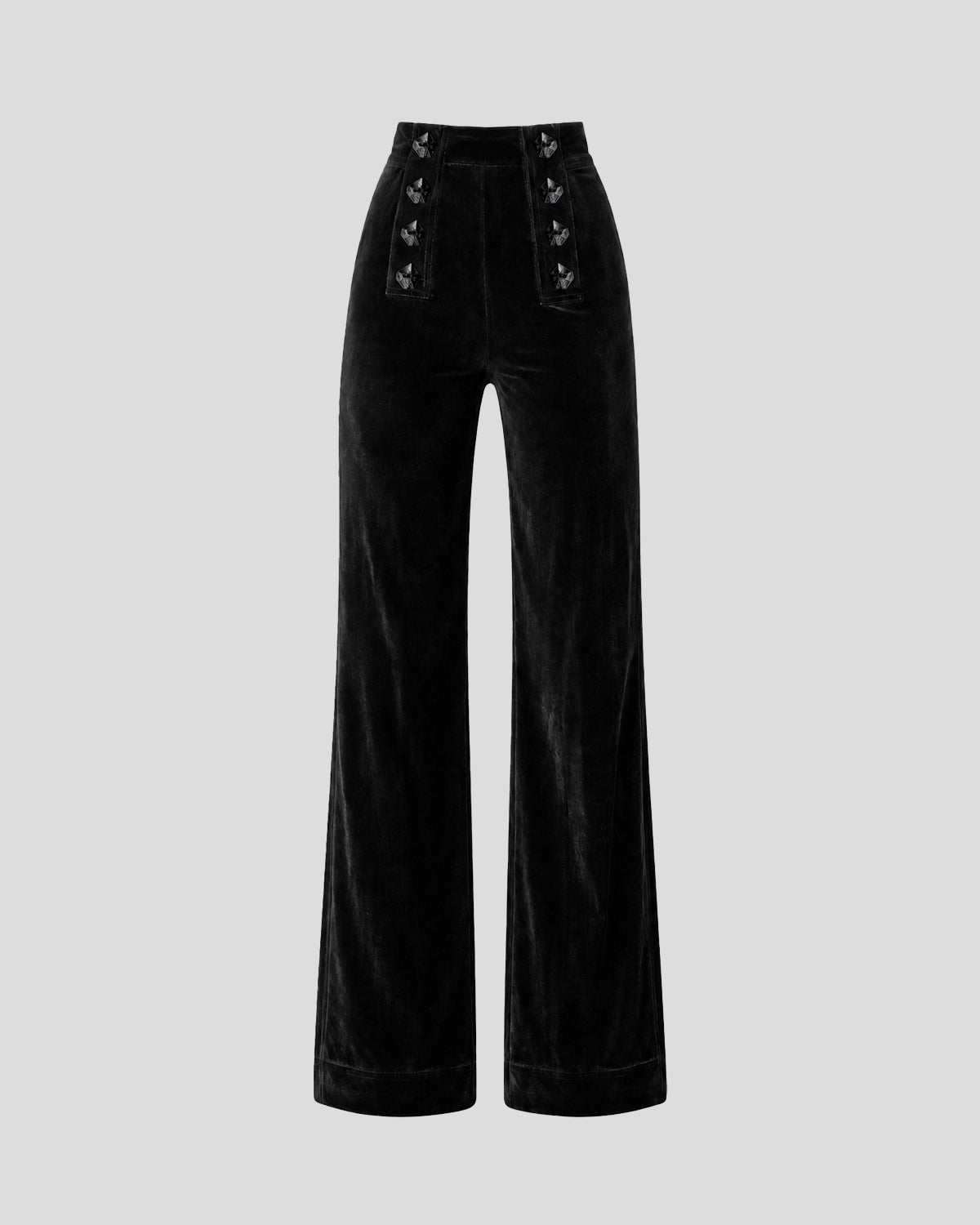 Davinhor Trousers in black Silk Velvet