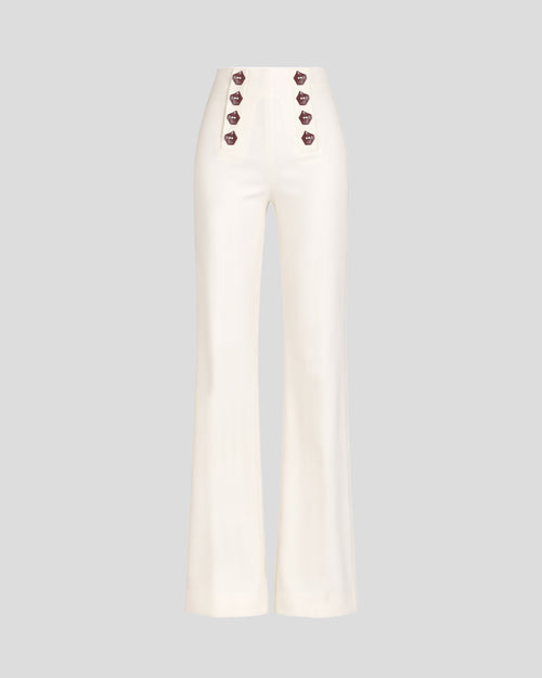 Davinhor trousers with a sculptural high-rise flared leg