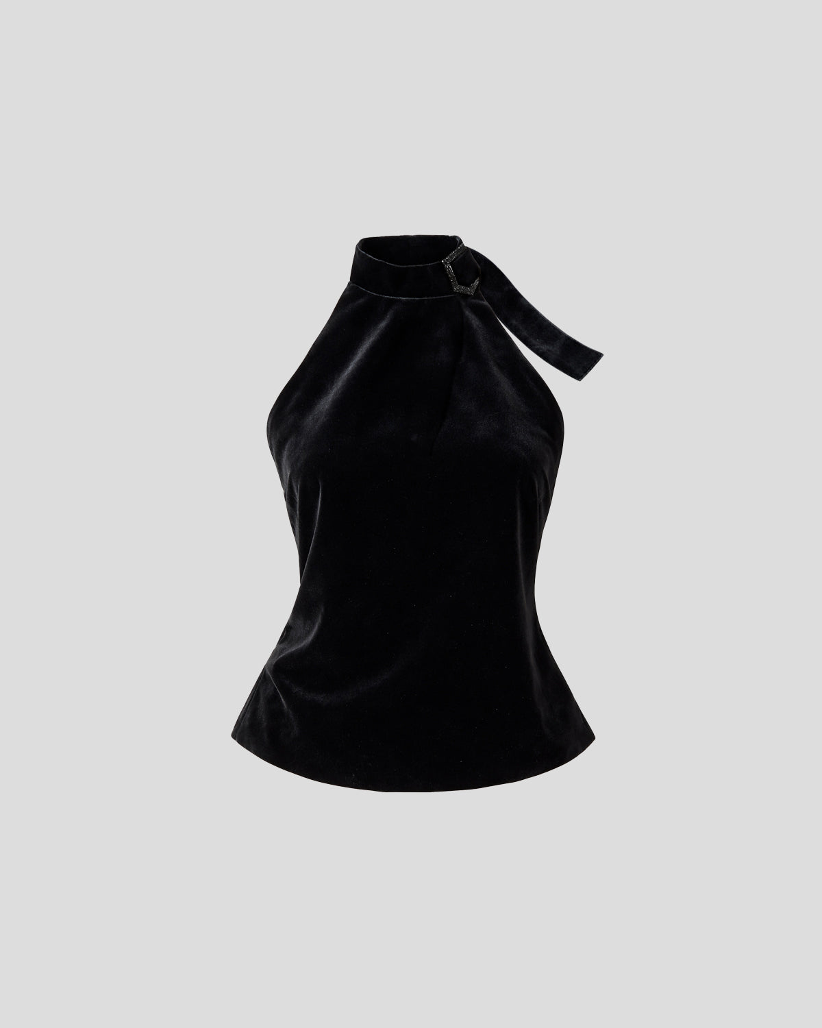 Deacon Top in black Silk Velvet