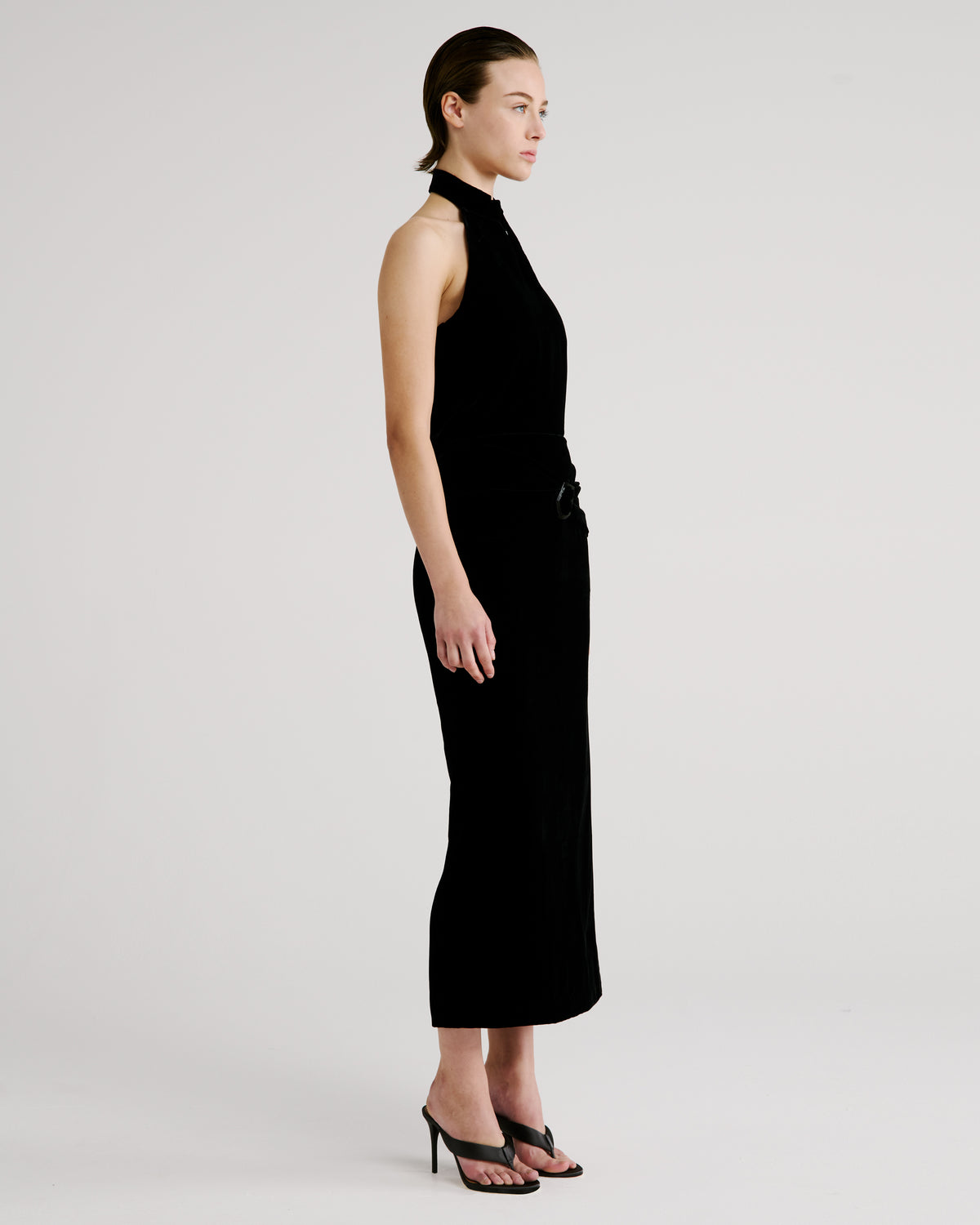 Deacon Top in black Silk Velvet