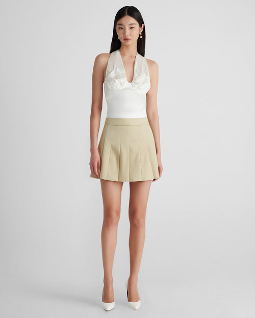 Dolci Top in ivoy Silk Satin