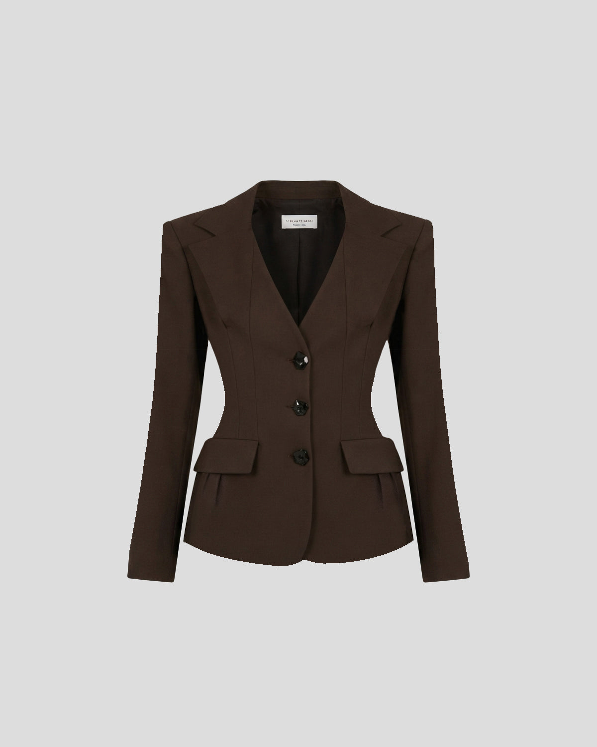 Dorazio Blazer in brown Wool Crepe