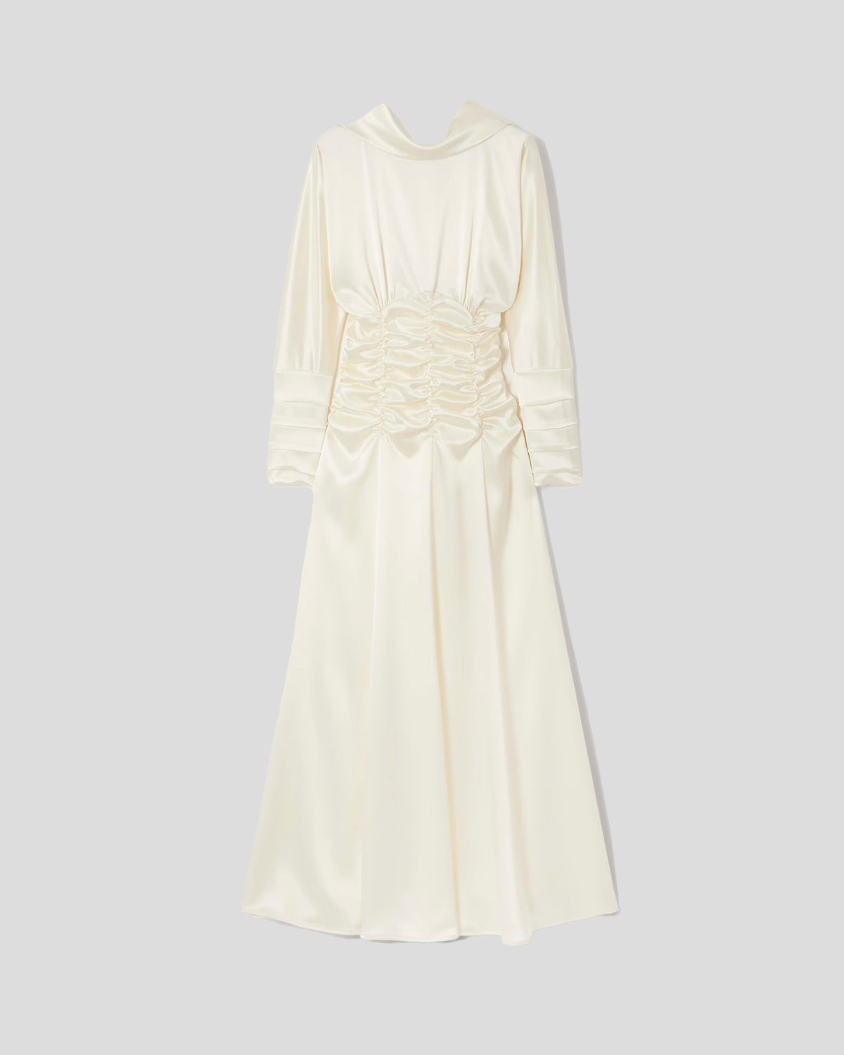 Edgar Dress in ivory Cady Satin
