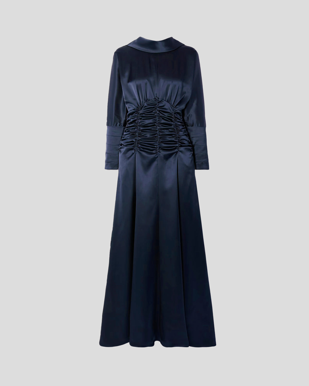 Edgar Dress in blue Cady Satin