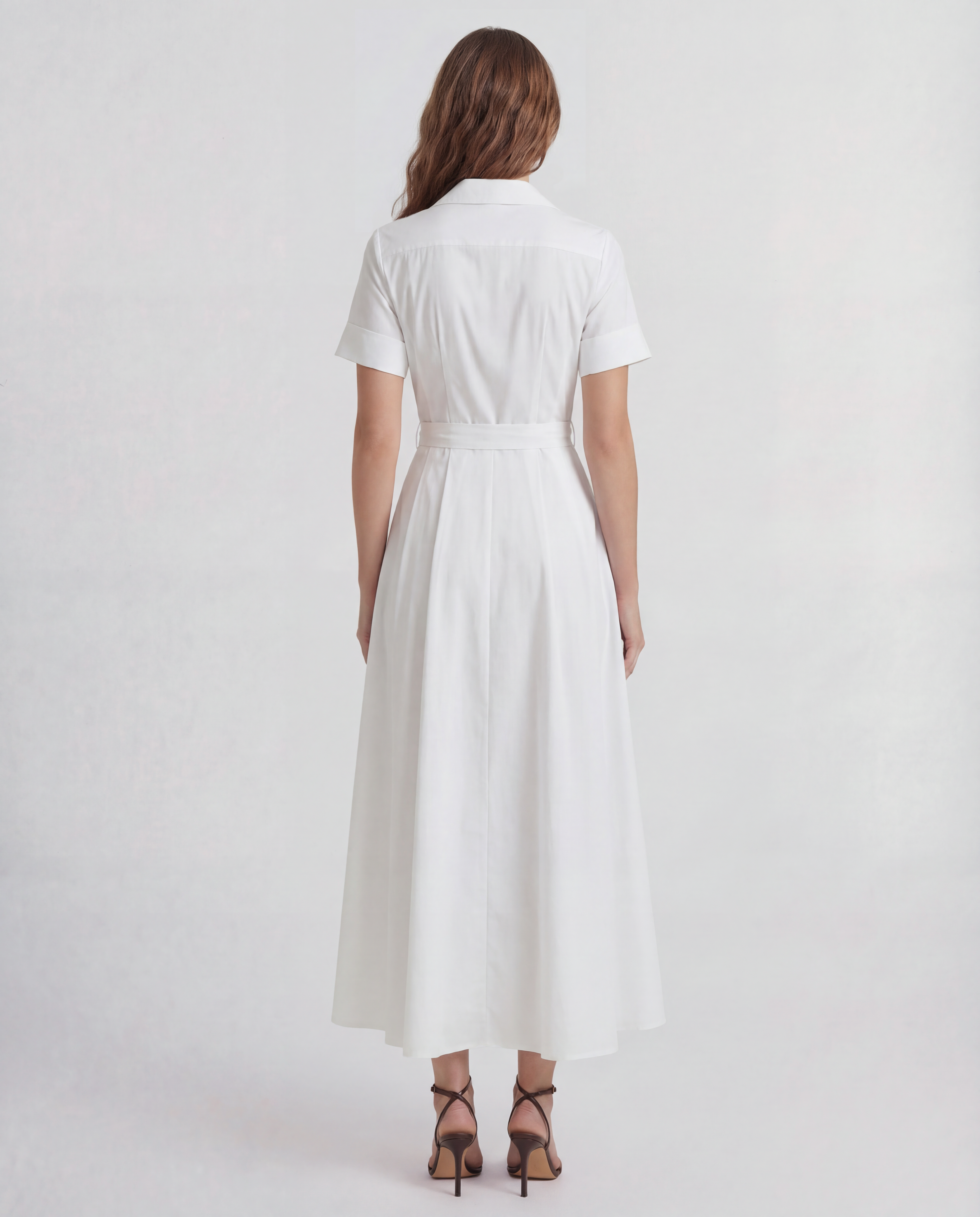 Faena dress in refined Italian cotton with a corseted bodice