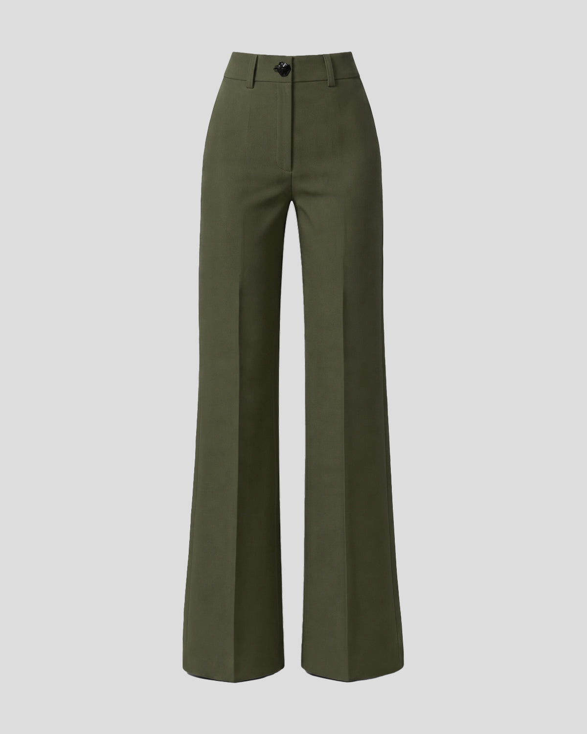 Francis Trousers in green Wool Crepe