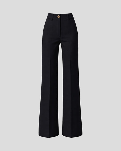Francis Trousers in black Wool Crepe