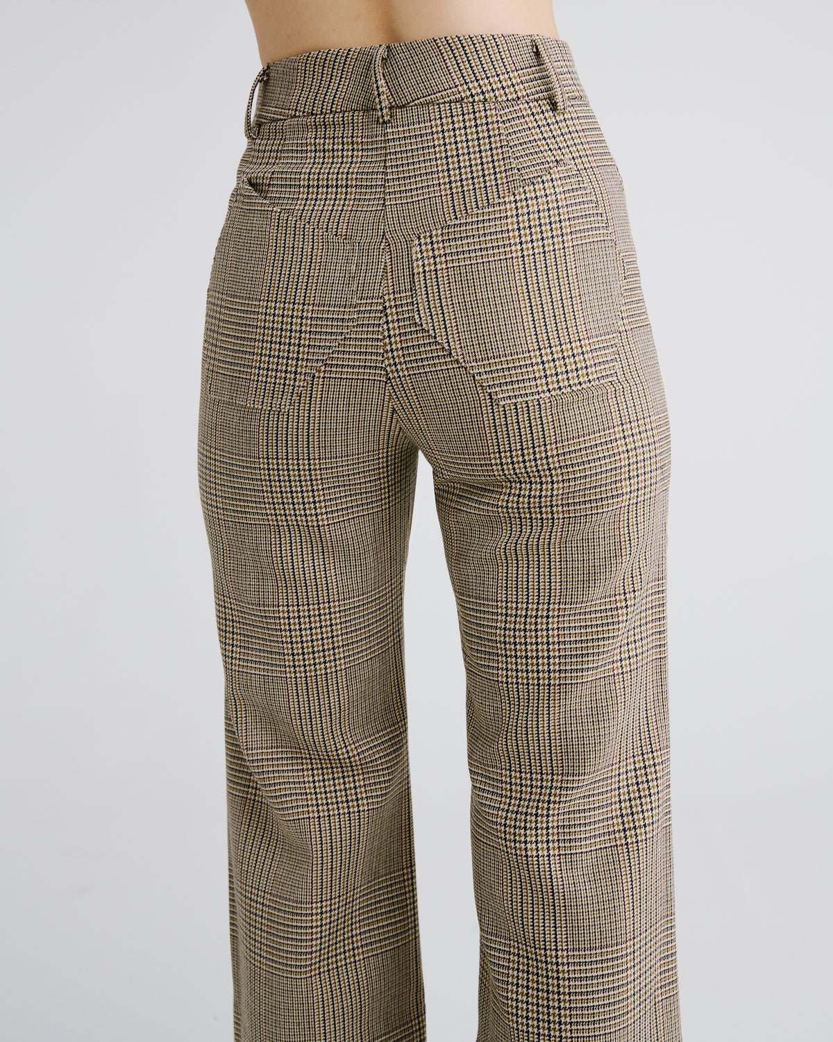 Francis Trousers in houndstooth Wool Crepe