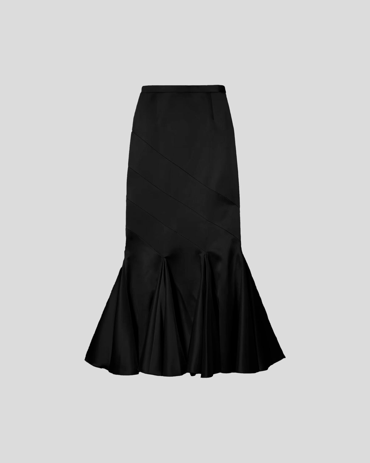 Gentileschi skirt in cady satin with a sculptural flare