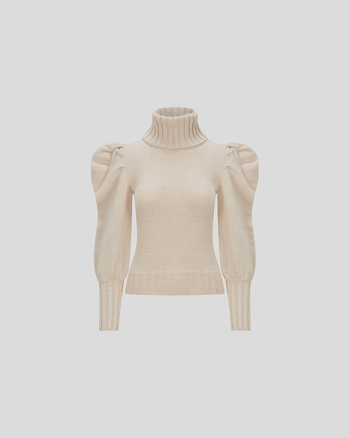 Georgia Knit Sweater in ecru Zegna Cashwool® Merino Wool