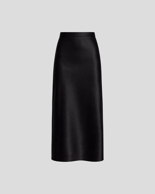 Goya skirt in cady satin with intentional form and slit