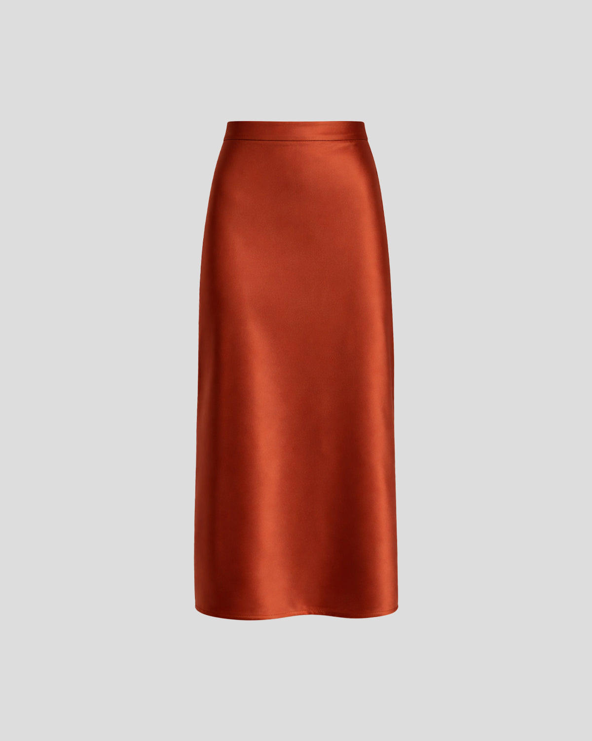 Goya skirt in sculptural cady satin with an adjustable slit