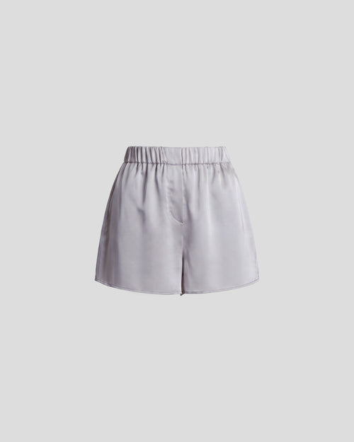 Hopper shorts in cady satin of measured elegance