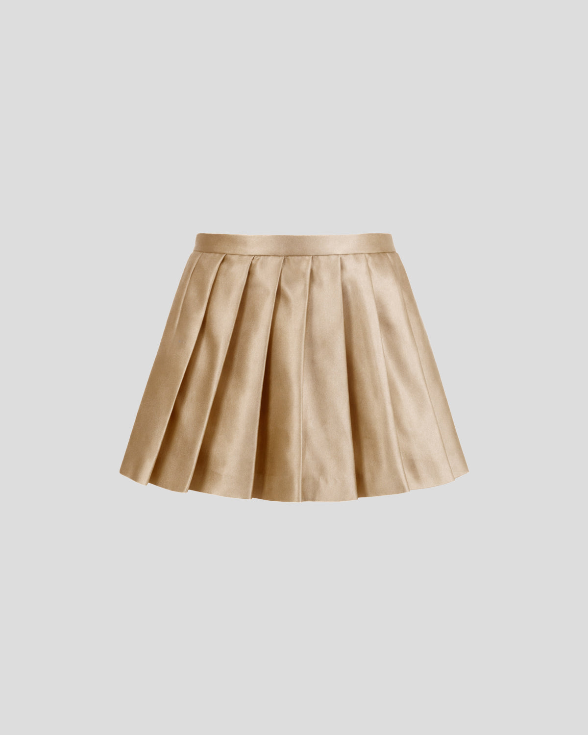 Hovel skort in silk mikado with sculptural pleats