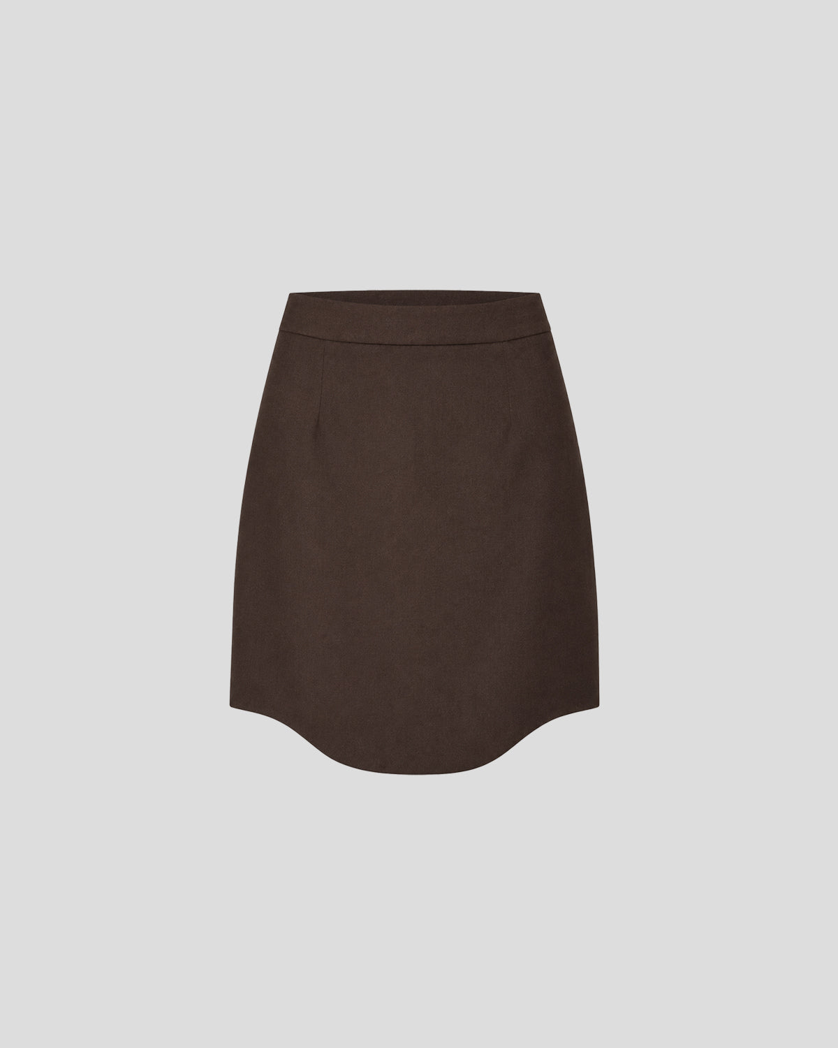 Kaling Skirt in brown Wool Crepe