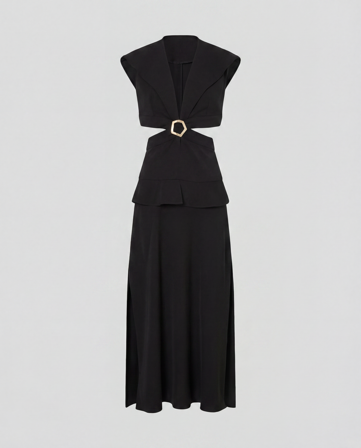 Leonida dress in exquisite cady with precise cut-outs