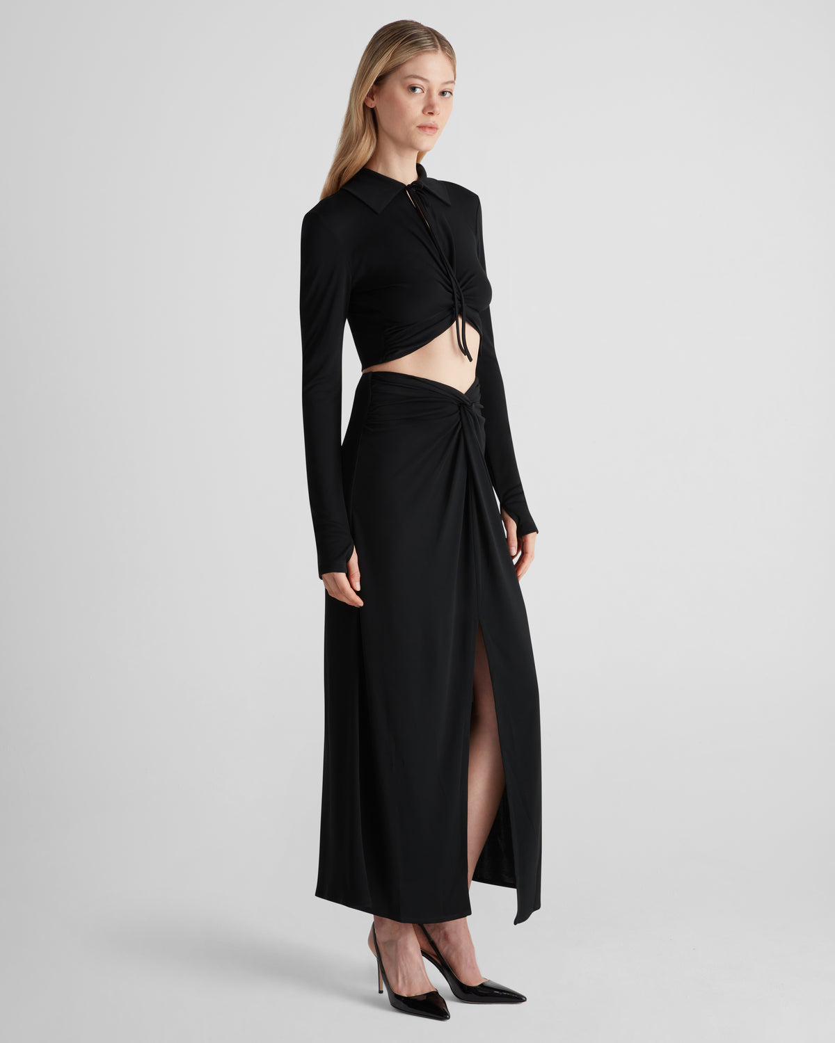 Rebecca Skirt in black Crepe Jersey