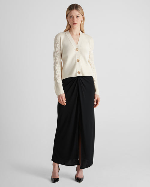 Wei Wei Knit Cardigan in ivory Cashmere and Cotton