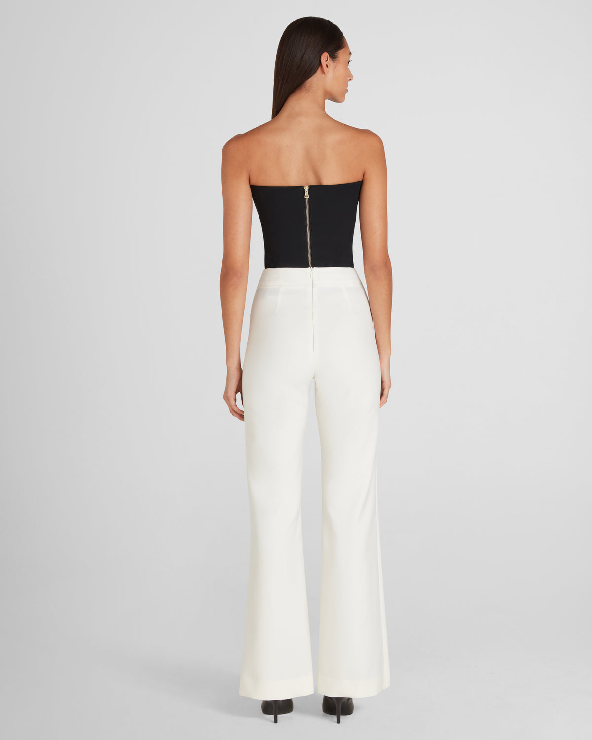 Davinhor Trousers in ivory Wool Crepe