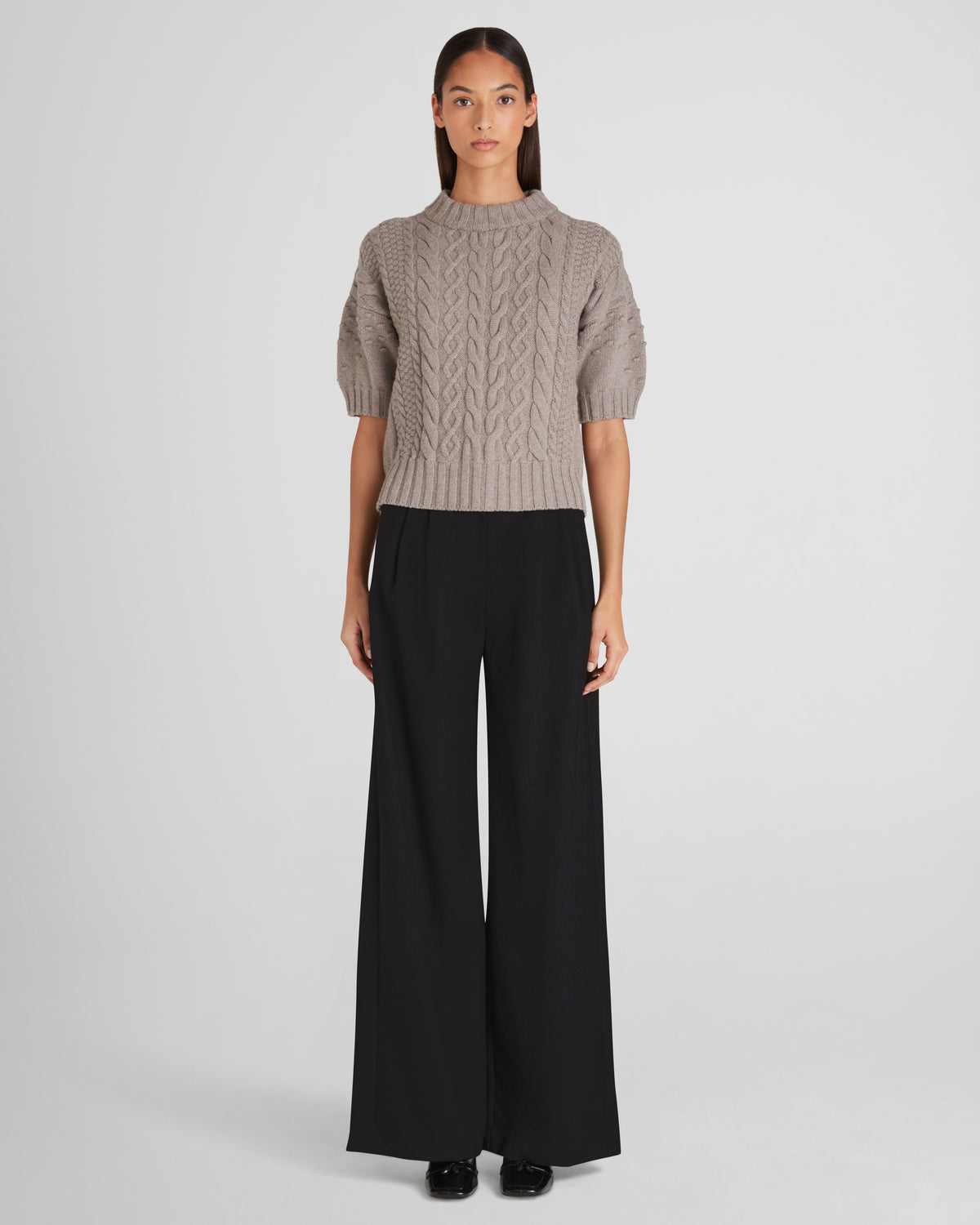 Ruscha Jumper in Zegna merino wool with cables