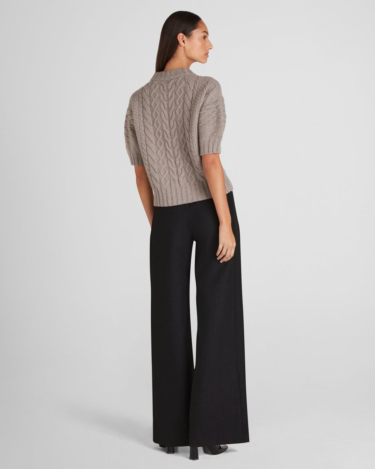Ruscha Knit Sweater in taupe Zegna Cashwool® Merino Wool