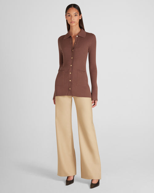 Vattimo Knit Cardigan in brown Viscose