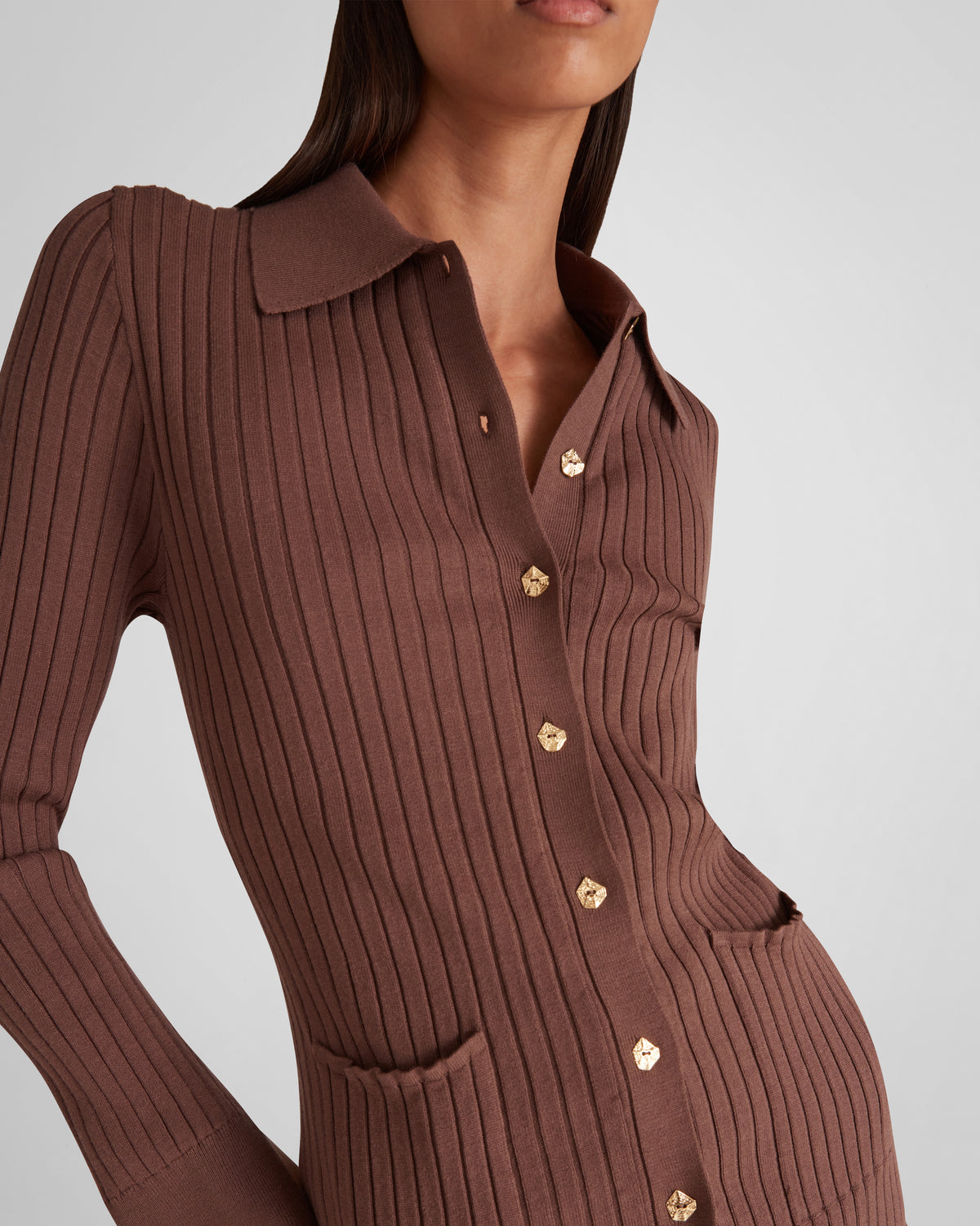 Vattimo knit cardigan in sculptural ribbed viscose