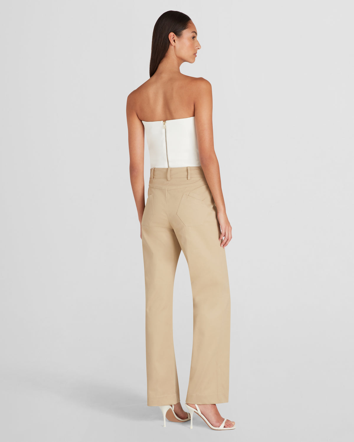 Dumas Bustier Top in ivory Sable Cady