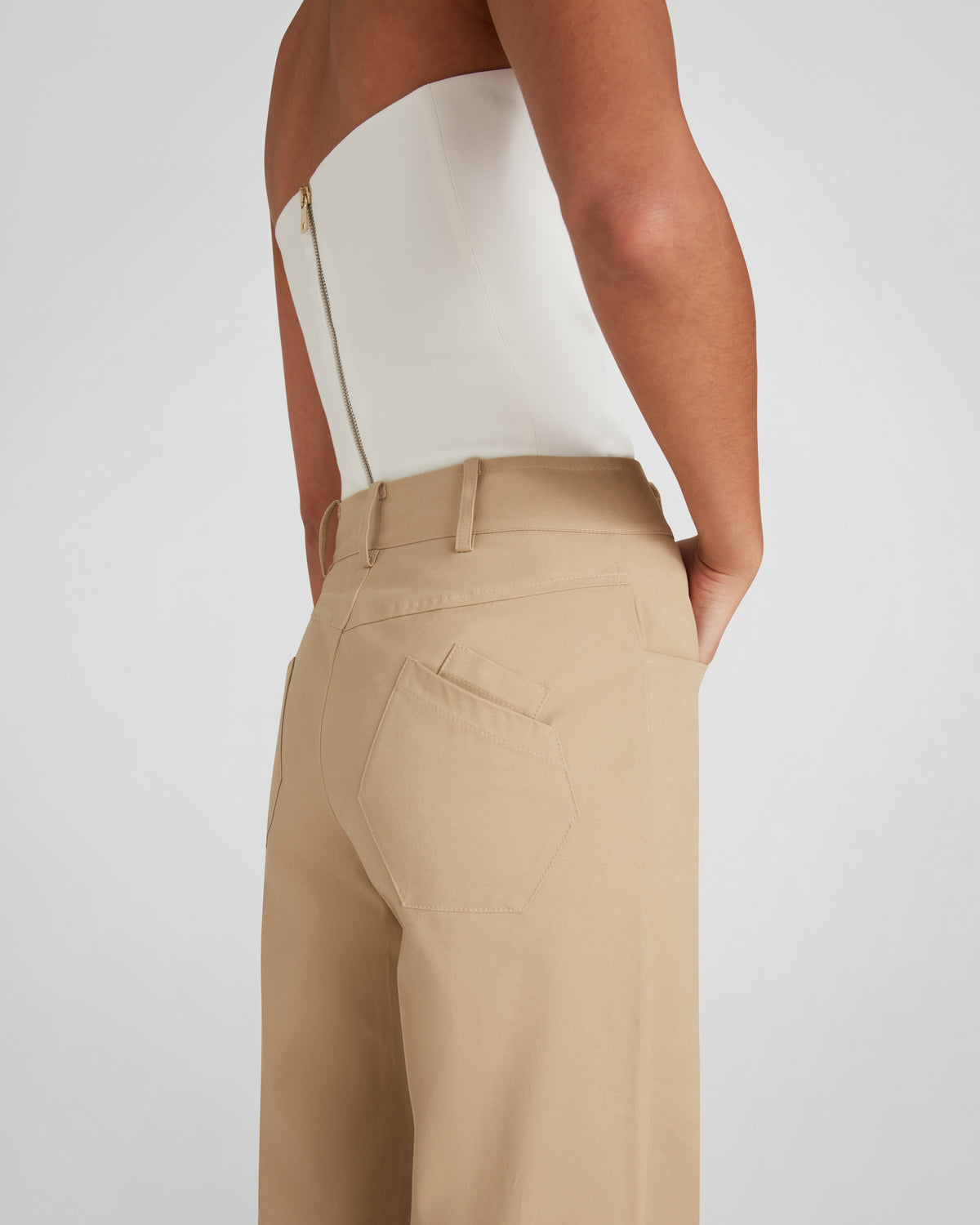 Rufino trousers in sculptural straight-leg cotton corduroy