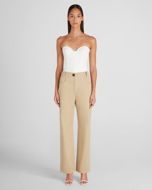 Rufino Trousers in beige Wordsworth Cotton