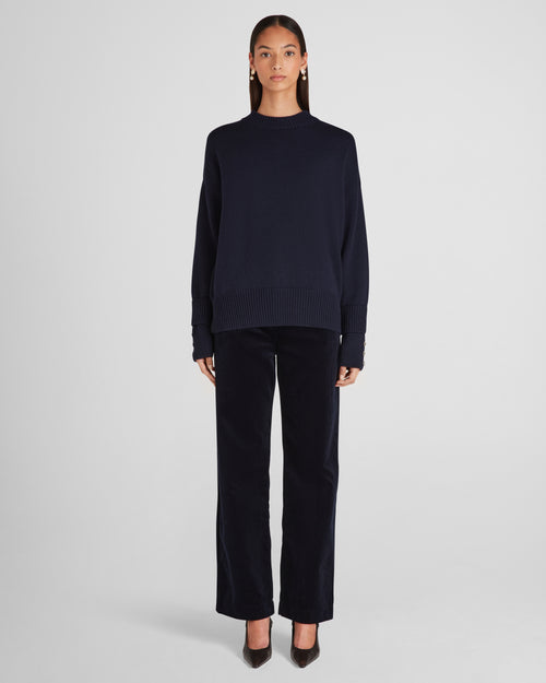 Aaron Knit Sweater in blue Zegna Cashwool® Merino Wool