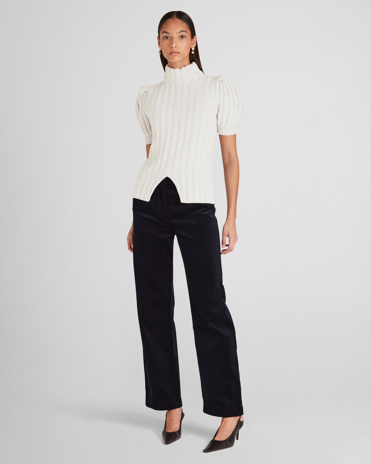 Riley Knit Top Defined Ribbed Zegna Merino Wool