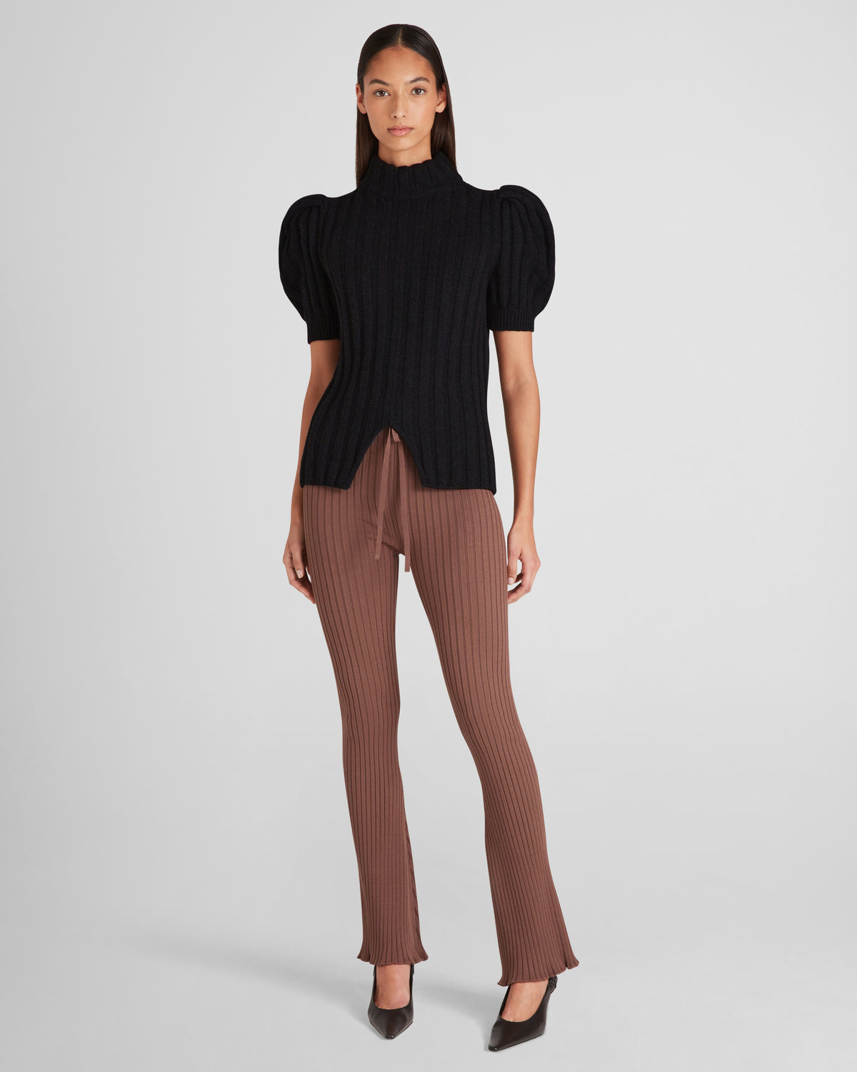 Svevo Knit Pants in brown Viscose