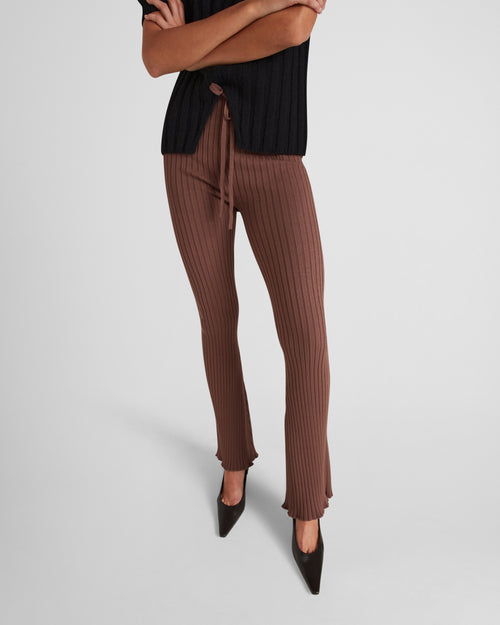 Svevo Knit Pants in brown Viscose