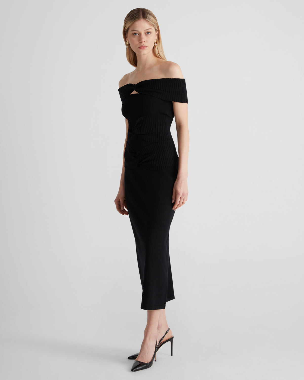 Zita Knit Dress in black Viscose