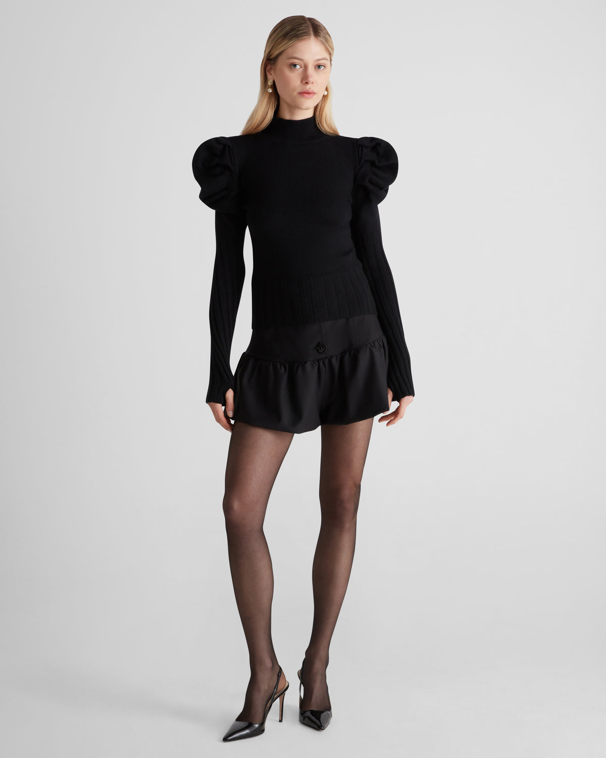 Vittorio Knit Sweater in black Zegna Cashwool® Merino Wool