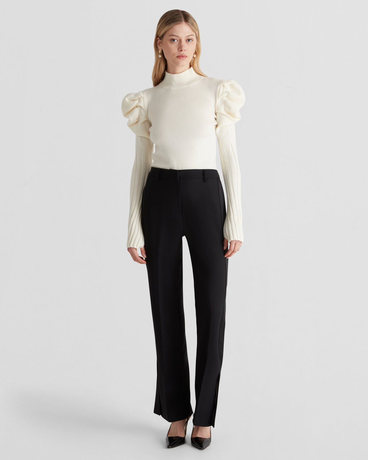 Vittorio Knit Sweater in ivory Zegna Cashwool® Merino Wool